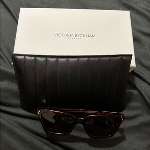 Victoria Beckham Women's Sunglasses Red Cat Eye Shape Full Rim Frame VB661S 610